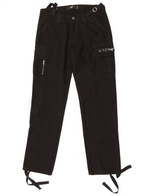 EMP Herren Graphic Straight Cargo Hose W31 L34 schwarz Baumwolle BT04