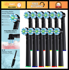 14 Count Electric Toothbrush Heads Compatible with Oral B Pro 1000 Genius X, Bla