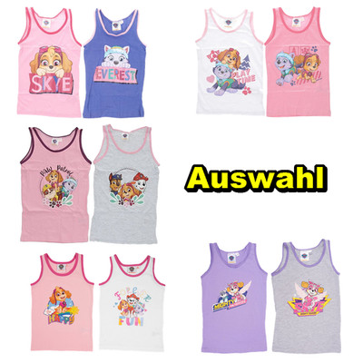 Paw Patrol UNTERHEMDEN 2er Pack Mädchen 98/104 110/116 Tanktop Unterwäsche Shirt