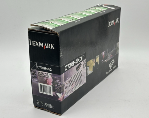 Lexmark C736H4KG High Yield Black TAA/GSA Return Program Toner Cartridge - Picture 2 of 3