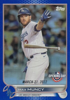 MAX MUNCY TOPPS OPENING DAY BLUE FOIL PARALLEL DODGERS #44 2022 22