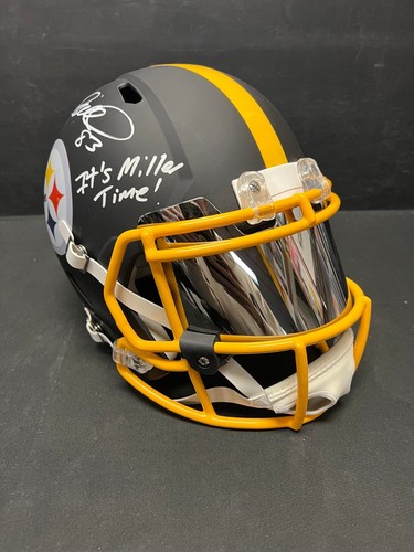 HEATH MILLER SIGNED FULL SIZE REPLICA HELMET W/ VISOR INSCRIBED - Picture 2 of 3