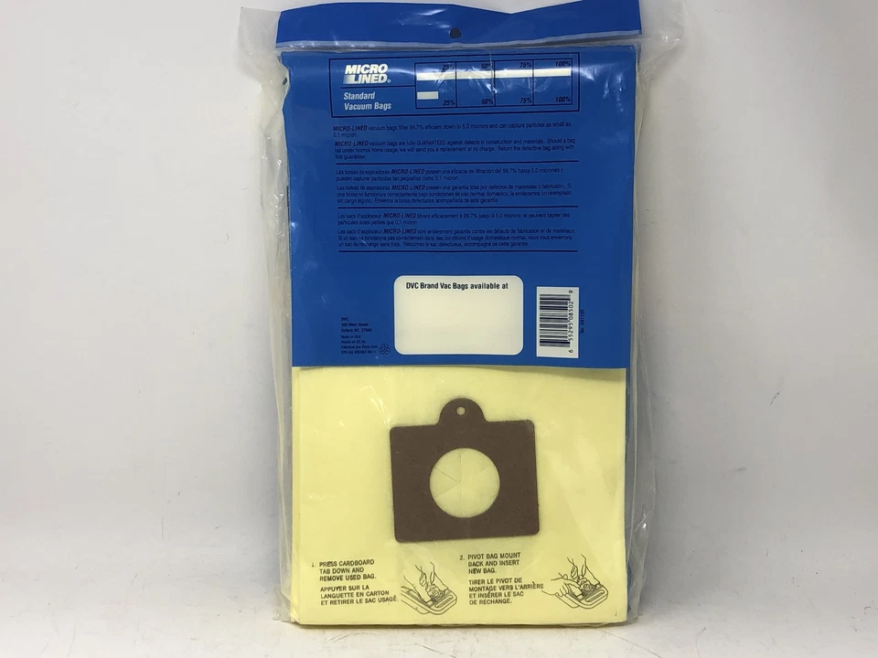 Kenmore Micro Lined Vacuum Bags Type C/Q 5055, 50558/50557, Panasonic C-5 3PK - Image 4 of 4