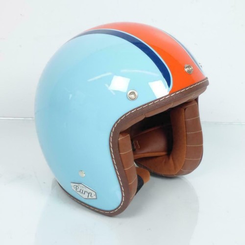 Casco Jet Blu Rosso Torx Per Uomo Donna Taglia S Wyatt Earp Gulf Moto  Custom | eBay