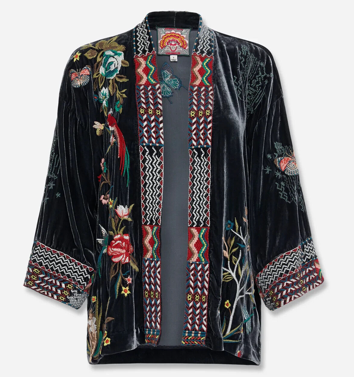 BNWT Johnny Was Gen Boho Velvet Floral Embroidered Kimono BNWT Johnny Was Gen Boho Velvet Floral Embroidered Kimono