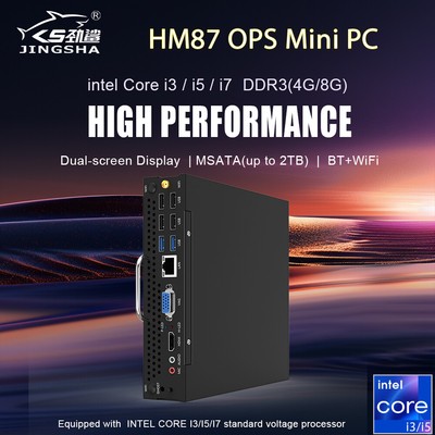 OPS Mini PC: 4th Gen i3 i5 i7 CPU, 8GB RAM, 256GB SSD, WiFi+BT, Win 11 Gaming