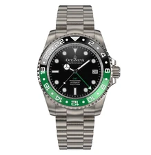 Oceaneva Men's Deep Marine Explorer GMT Watch 1250M Ceramic    TITANIUM