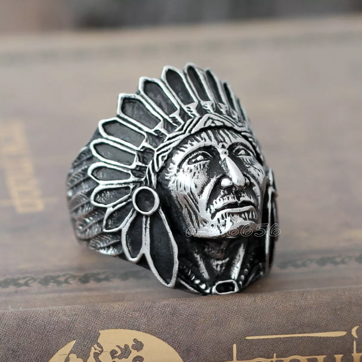Silver indian hotsell chief ring