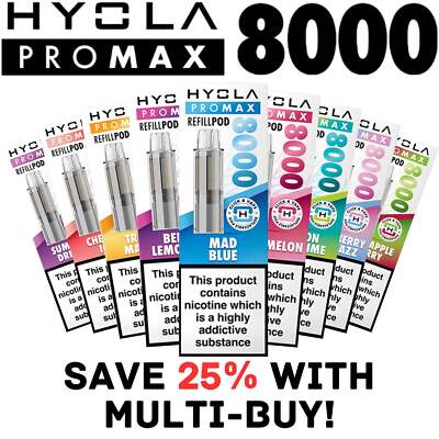 Hyola Pro Max 8000 Pods Replacement Vape Kit Prefilled eliquid | 20mg Nic  Shot