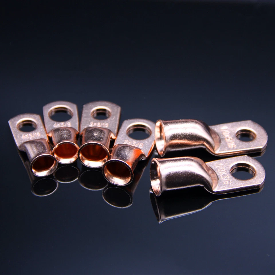 50Pcs Assorted Auto Copper Ring Lug Wire Bare Cable Crimp Connector Terminal Kit - Image 3 of 4