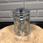 VTG Bohemian Mug Cut Clear Glass Beer Mug with Lid — photo 3