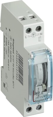 Temporizador Mecanico Legrand 16A 24H con RESERVA Interruptor
