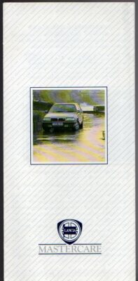 Lancia Mastercare Extended Warranty 1989-1990 UK Market Foldout Sales Brochure