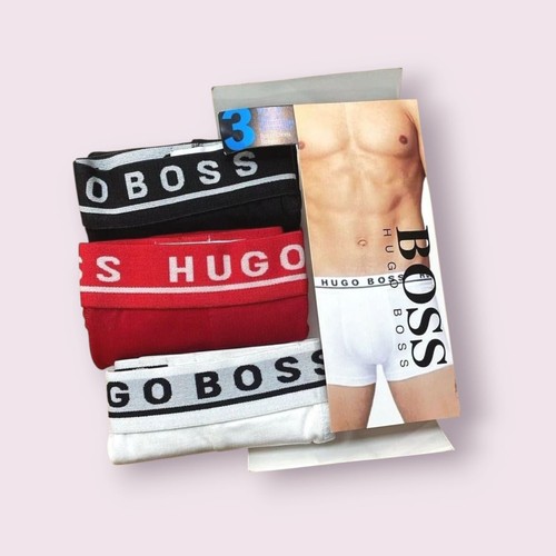 Boxer intimo uomo Hugo Boss confezione 3 colori bianco nero rosso taglia M - Foto 7 di 8