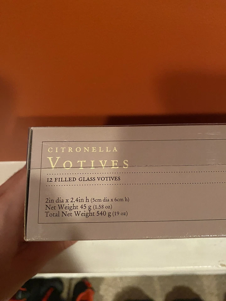 Brand New World Market 12 Filled Glass Votives Citronella - Image 2 of 3