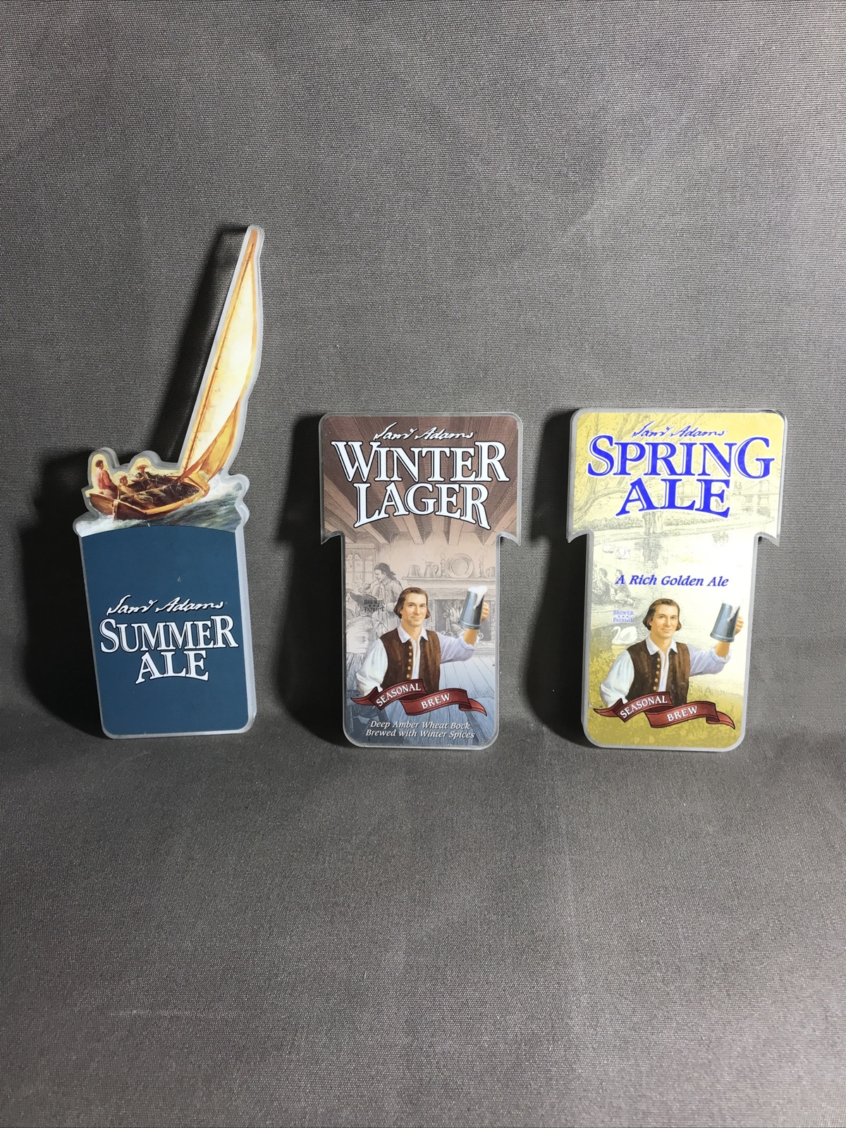 Sam Adams Seasonal Draft Beer Tap Handle inserts WINTER SPRING And