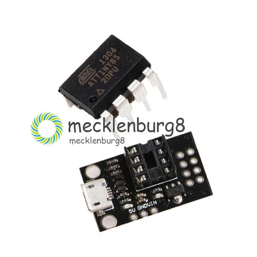 Mini ATTINY85 Micro USB Development Programmer Board for Tiny85-20PU DIP-8 IC