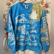 REAL BAD MAN TIE DYE AIR BRUSH ART LONG SLEEVE T SHIRT