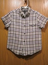 Little Marc Jacobs Boy's Charcoal Gray Plaid Button Front Shirt Size 5