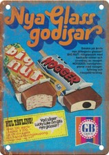 GB Nogger Vintage Ice Cream Ad 12" x 9" Reproduction Metal Sign N453