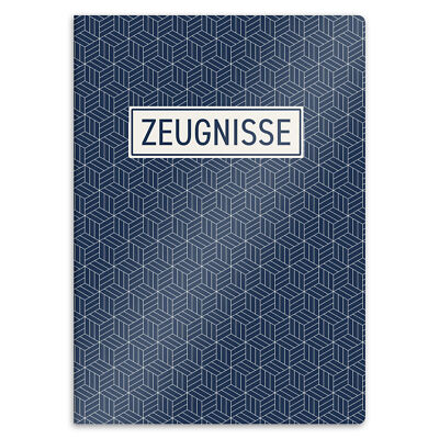 itenga Zeugnismappe DIN A4 Kunststoff Sichtbuch GEOMETRIE mit Prospekthüllen neu
