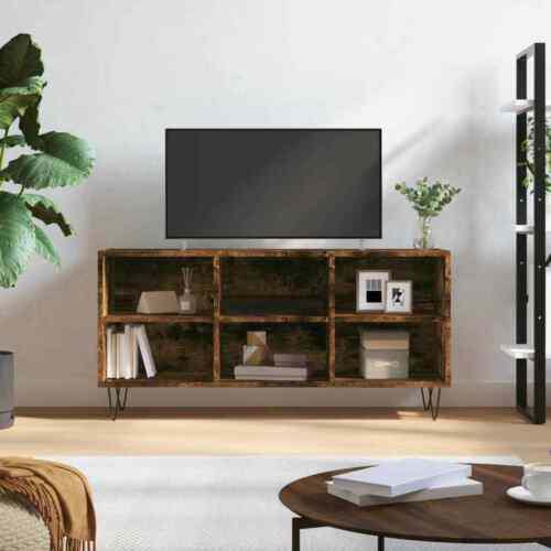 TV Cabinet Smoked Oak 103.5x30x50 cm Engineered Wood