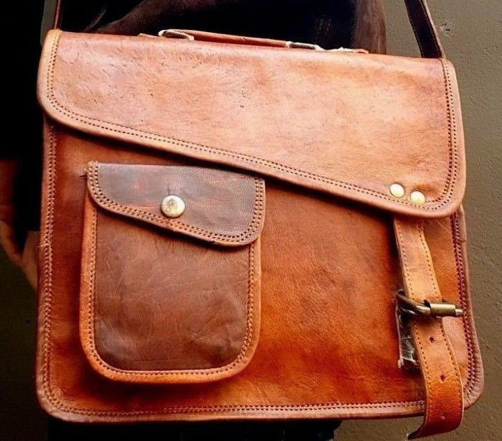 Supreme quality genuine leather I pad Tablet satchel