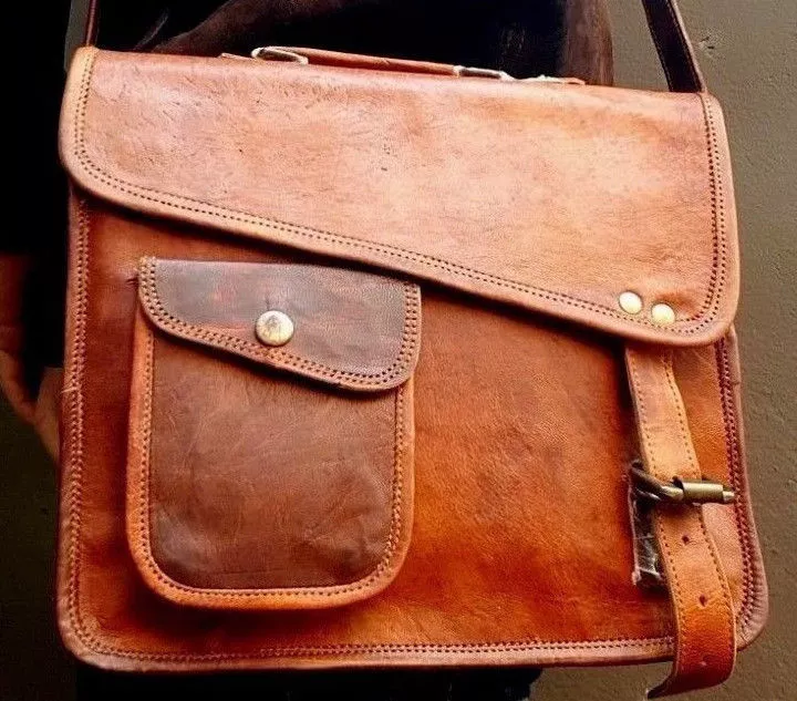 Qualité suprême cuir véritable I pad tablette sacoche épaule passeport homme sac