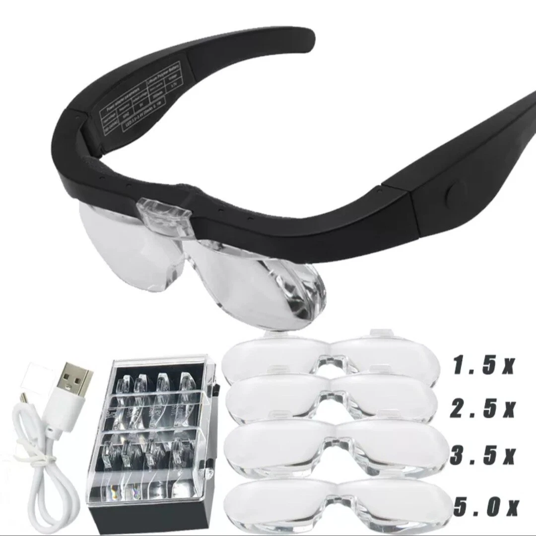 Gafas con aumento y luz new arrivals