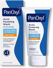 Acne Foaming Wash Benzoyl Peroxide 10 Maximum Strength Antimicrobial, 5.5 Oz