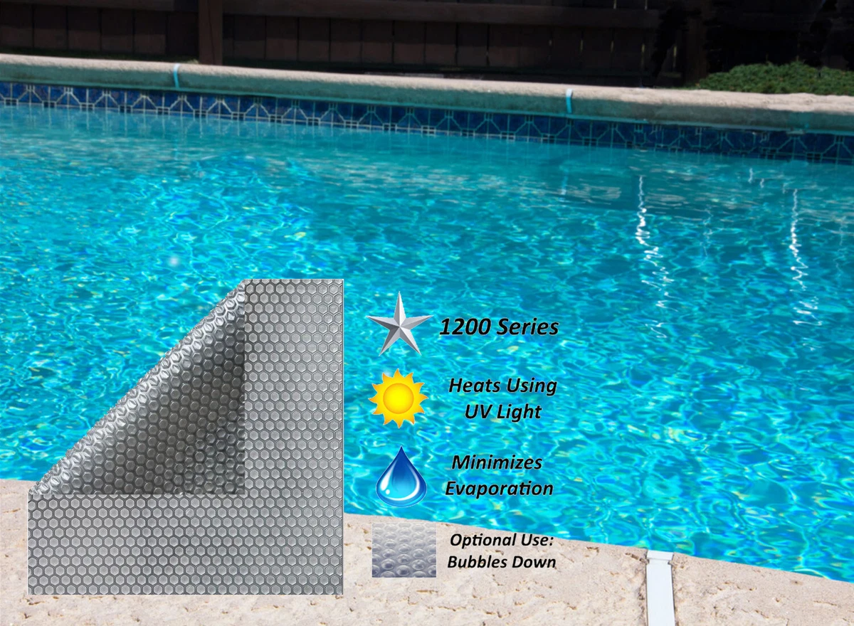 1200 Series Swimming Pool Clear Solar Heating Blanket Cover Choose Size