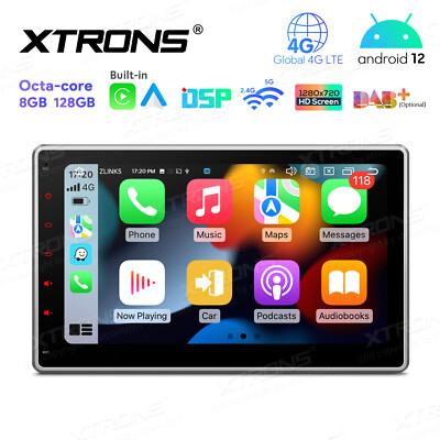 10,1'' 8G+128GB Drehbarer Android 14 Autoradio Doppel 2 Din QLED GPS NAVI CarPlay
