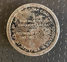 Vintage Eastman Kodak Co. Run Film Twice Through Camera Canister 2 1/8  