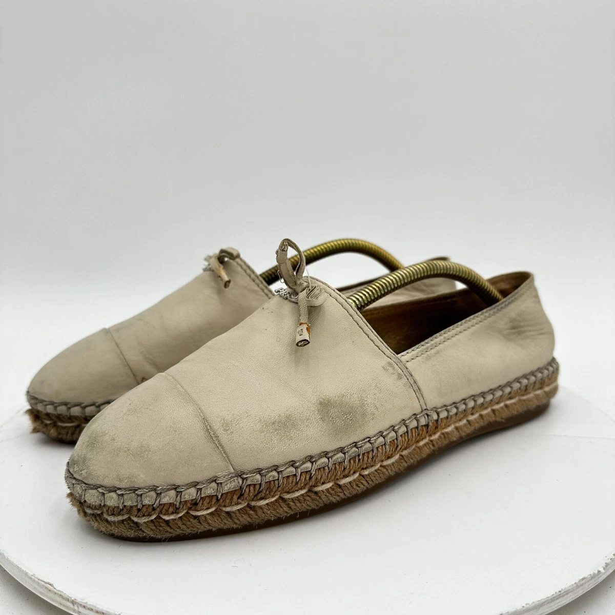 Prada Suede Espadrille Mule Flats Taupe Slip-On Slides Made in Italy 39.5/ 9 Prada Suede Flatform Mules | Saks Fifth Avenue main image 3