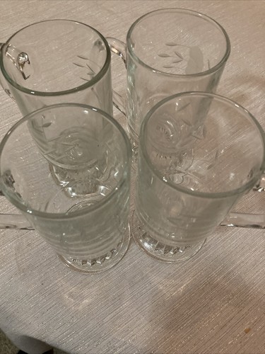 Princess House Heritage Irish Coffee Cups Footed Mugs (4) - Picture 6 of 8