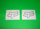 FOX RACING MOTOCROSS ATV UTV QUAD BMX DIECUT SILVER FOX HEAD STICKERS DECALS