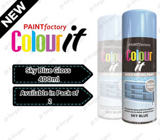 Sky Blue Gloss  All-Purpose  Spray Paint 400ml–Quick Dry All Purpose Pack of 2