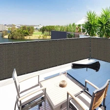 Zip Cable Ties and 3' x 8' Brown Privacy Screen Fence Cover Panel Shade Cloth...