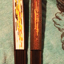 Chinese Folding Hand Fans Lot of 3 - Dragon Calligraphy Designs