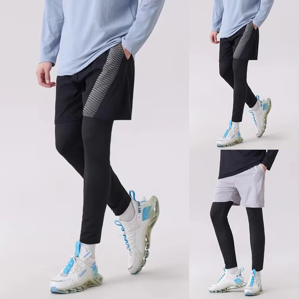 Men's Training Sweatpants Quick Dry Cropped Running Leggings and Joggers