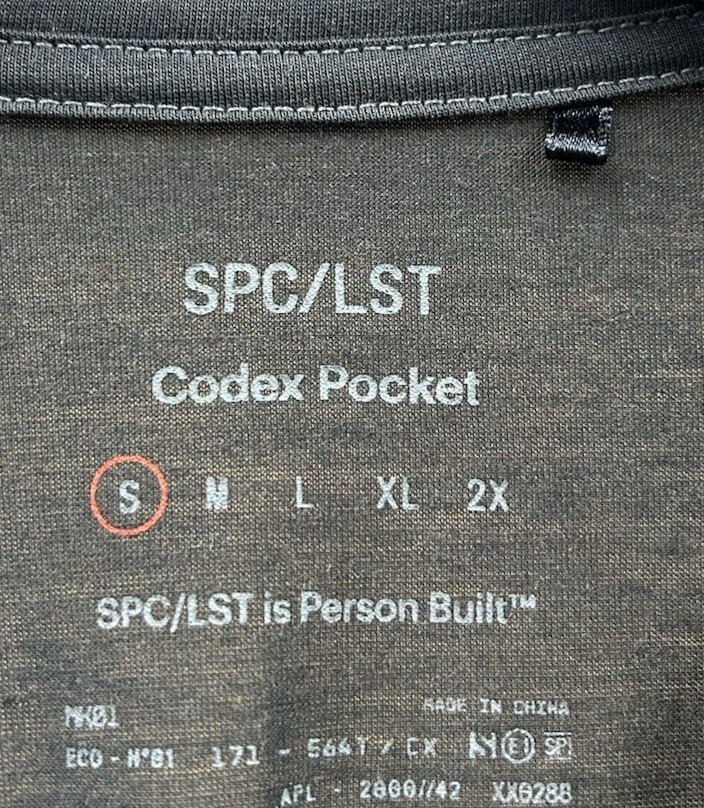 SPC/LST Codex Pocket Activewear Performance Stretch Shirt Small Long Sleeve View 3