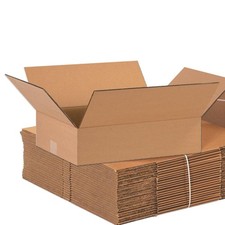 Shipping Boxes Flat 16"L x 12"W x 4"H 25-Pack - Corrugated Cardboard Box for ...