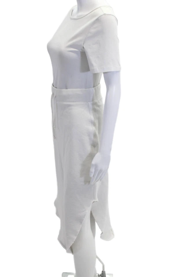 Conjunto de falda lápiz recta Frank & Eileen para mujer blanco algodón talla M Foto 2 de 4