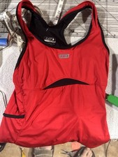 LG Garneau Cycling COMP Sleeveless Triathlon Top Shirt Men's Size M Red
