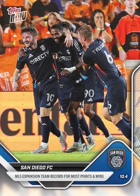 San Diego FC Record Wins And Points 2025 MLS Topps NOW - Card 110