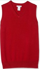 V-neck Sweater Vest Boys Red