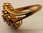 Vintage EDCO Faux Diamond (CZ) Waterfall Ring Size 7 — photo 2