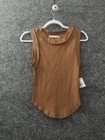 NWT Free People Ribbed Tank Top Womens Small Brown Sleeveless