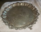 Vintage ornate 13" silverplate footed SERVING TRAY No.4 36-5  — photo 1