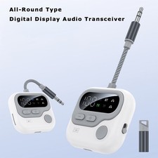 Bluetooth 5.4 Transmitter 3.5mm AUX Audio, TF Card Slot Adapter for Airplane Car